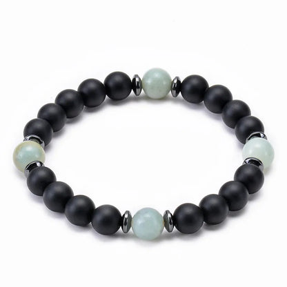 Casual Simple Style Round Natural Stone Beaded Unisex Bracelets