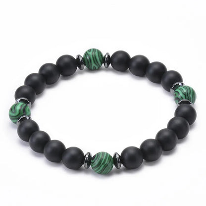 Casual Simple Style Round Natural Stone Beaded Unisex Bracelets