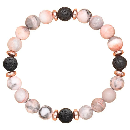 Casual Simple Style Round Natural Stone Beaded Unisex Bracelets