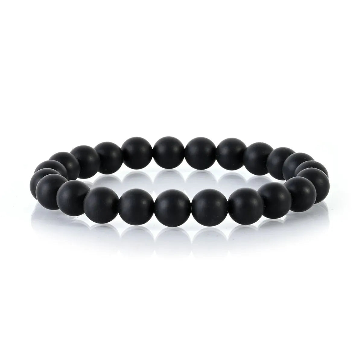 Casual Simple Style Round Natural Stone Lava Rock Bracelets In Bulk