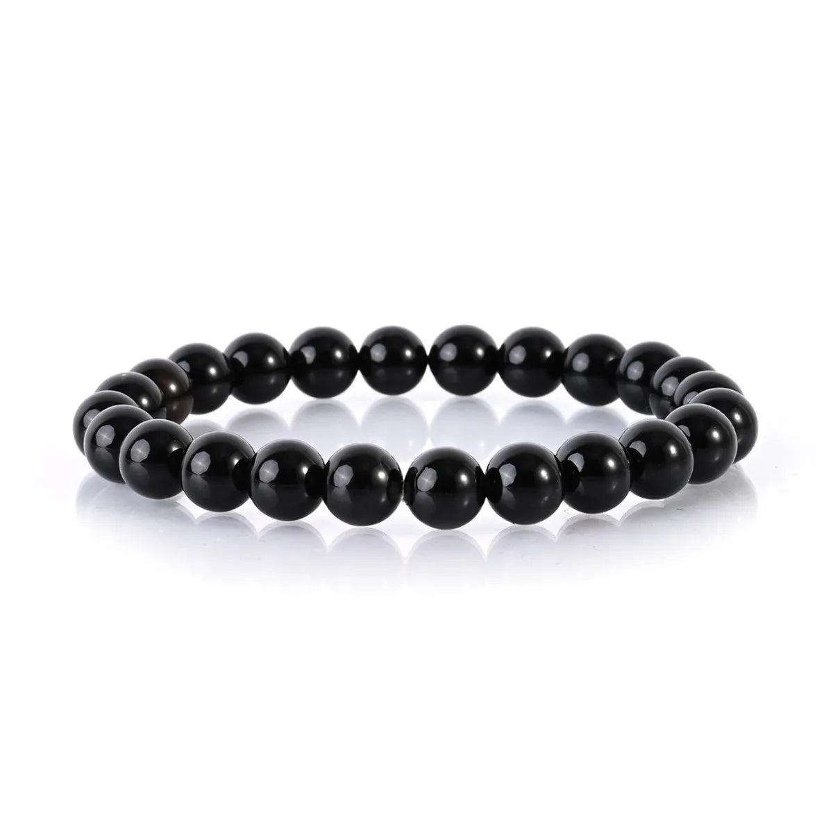 Casual Simple Style Round Natural Stone Lava Rock Bracelets In Bulk