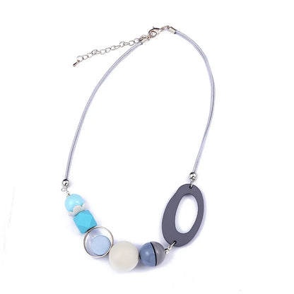 Casual Simple Style Round Oval Plastic Resin Wholesale Sweater Chain