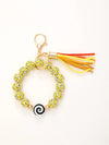 Casual Simple Style Round Wood Beaded Keychain