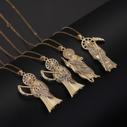 Casual Simple Style Shiny Human Copper Inlay Zircon Women'S Pendant Necklace