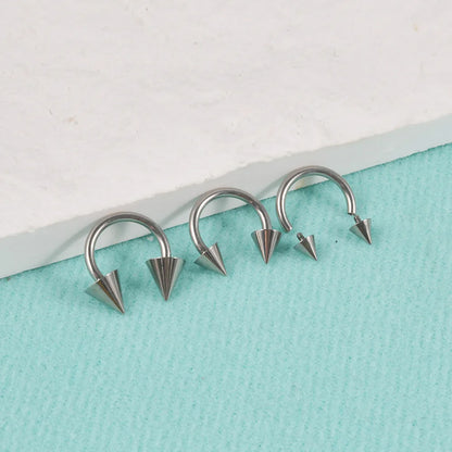 Casual Simple Style Shiny Round Pure Titanium Plating Lip Stud Eyebrow Nails