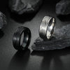 Casual Simple Style Solid Color 201 Stainless Steel Black Plated Men'S Rings