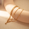 Casual Simple Style Solid Color 304 Stainless Steel 14K Gold Plated Bracelets In Bulk