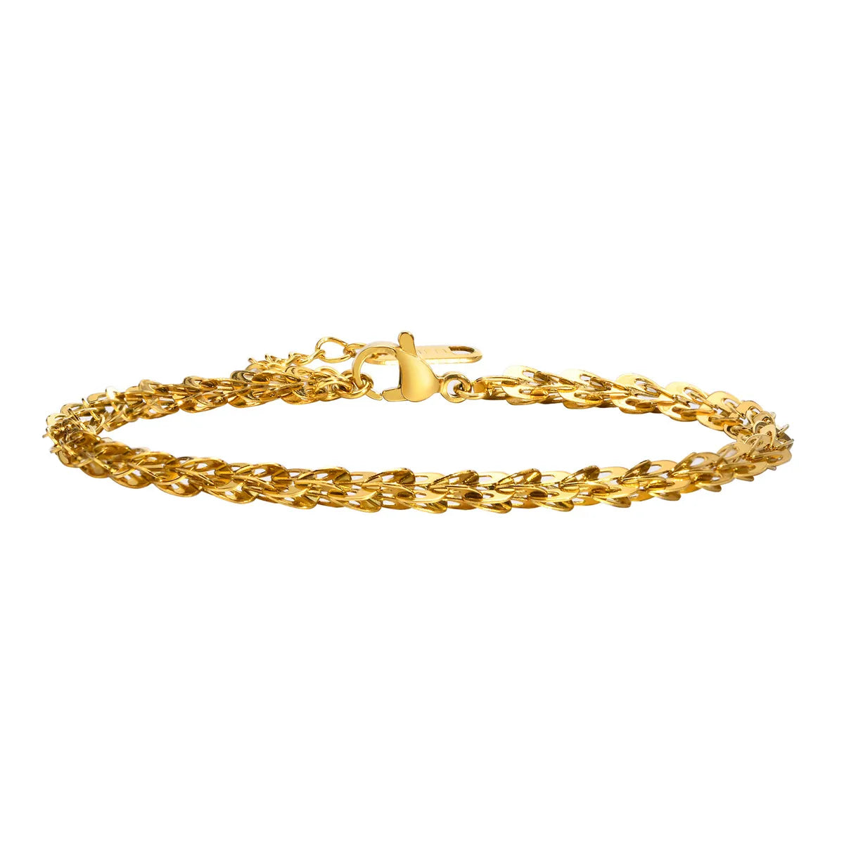 Casual Simple Style Solid Color 304 Stainless Steel 18K Gold Plated Bracelets In Bulk