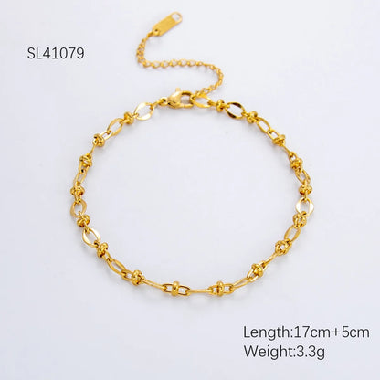 Casual Simple Style Solid Color 304 Stainless Steel Bracelets In Bulk