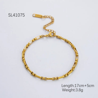 Casual Simple Style Solid Color 304 Stainless Steel Bracelets In Bulk