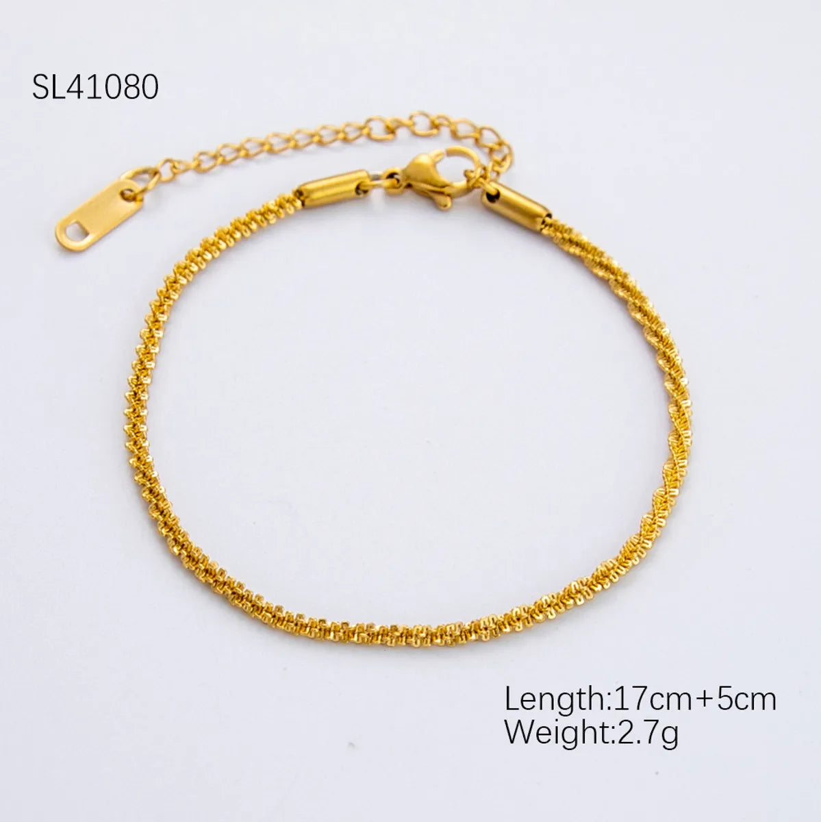 Casual Simple Style Solid Color 304 Stainless Steel Bracelets In Bulk