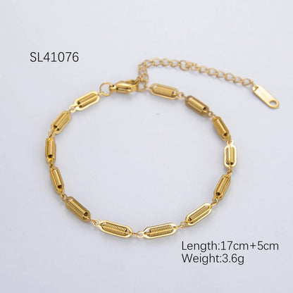 Casual Simple Style Solid Color 304 Stainless Steel Bracelets In Bulk