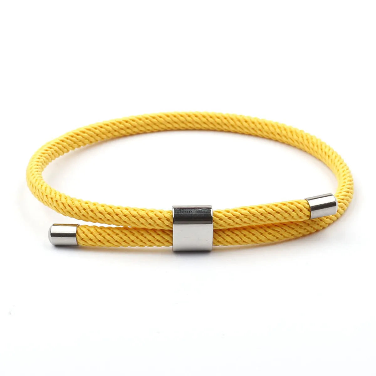 Casual Simple Style Solid Color 304 Stainless Steel Rope Polishing Unisex Bracelets