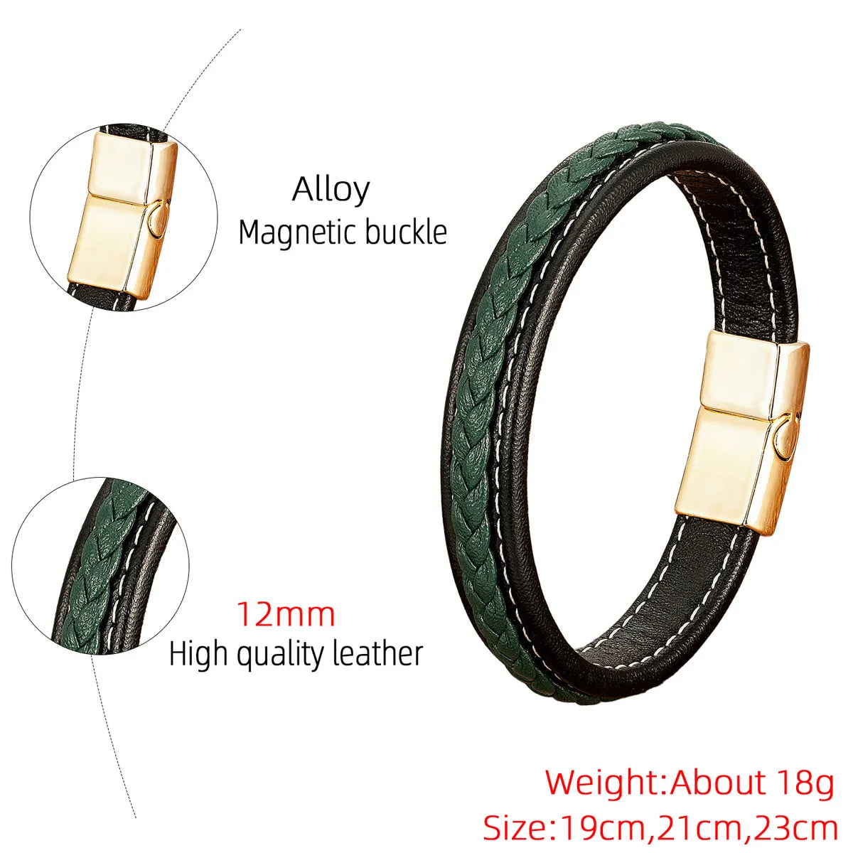 Casual Simple Style Solid Color Alloy Braid Unisex Bracelets