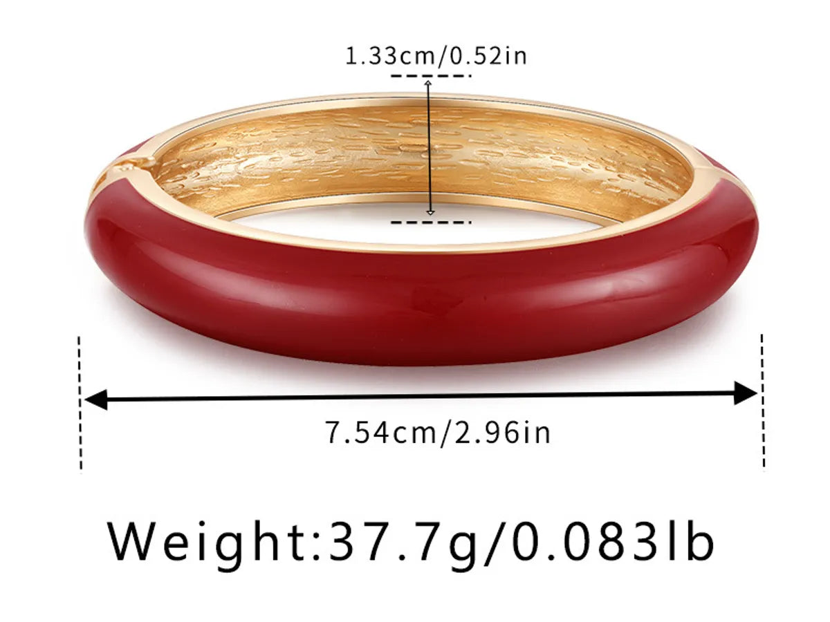 Casual Simple Style Solid Color Alloy Wholesale Bangle