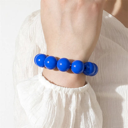 Casual Simple Style Solid Color Arylic Beaded Women's Bracelets