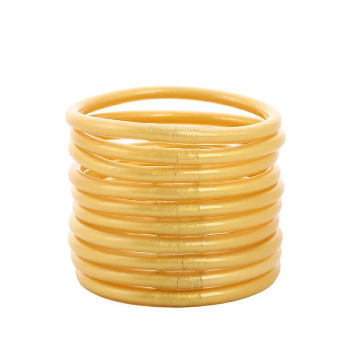 Casual Simple Style Solid Color Silica Gel Wholesale Bangle