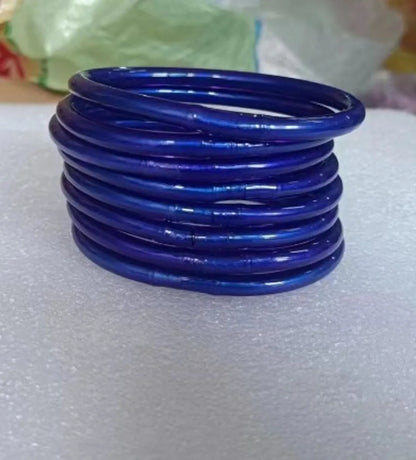 Casual Simple Style Solid Color Silica Gel Wholesale Bangle