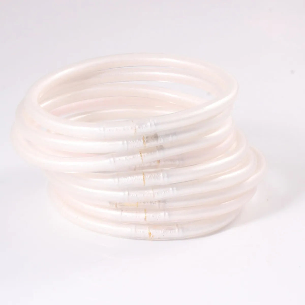 Casual Simple Style Solid Color Silica Gel Wholesale Bangle