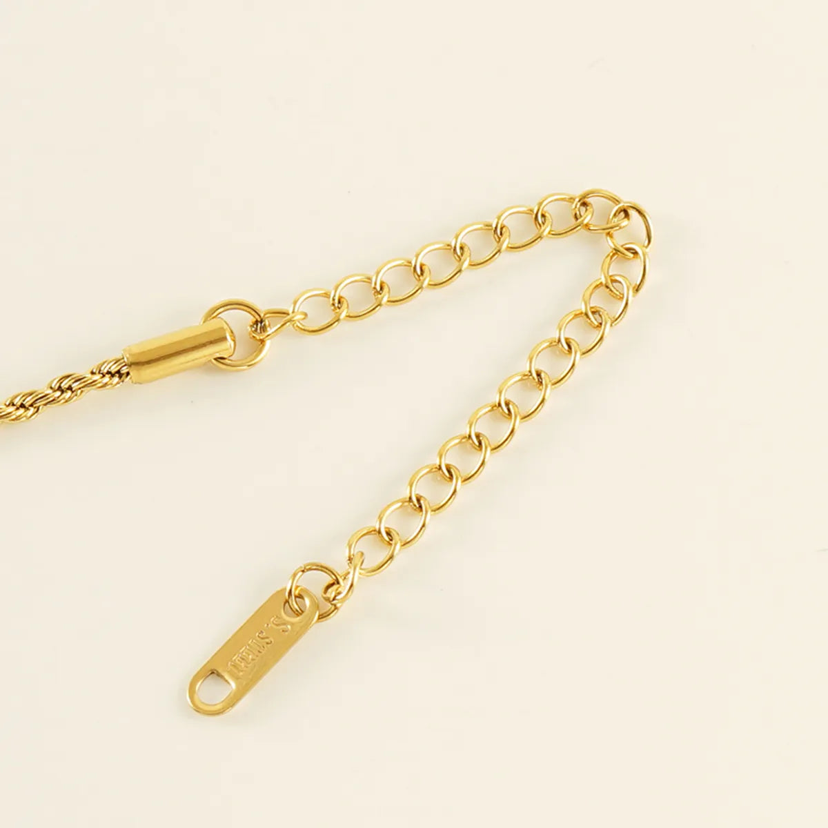 Casual Simple Style Solid Color 304 Stainless Steel Plating Titanium Steel 18K Gold Plated Women'S Anklet