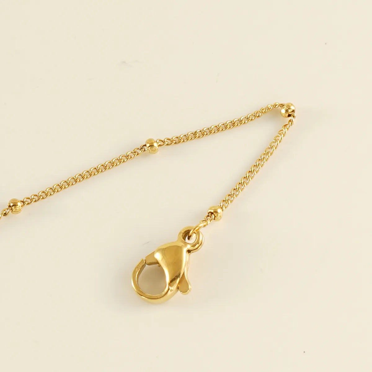 Casual Simple Style Solid Color 304 Stainless Steel Plating Titanium Steel 18K Gold Plated Women'S Anklet