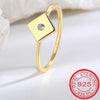 Casual Simple Style Solid Color Sterling Silver Inlay Zircon Rings