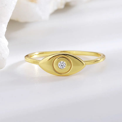 Casual Simple Style Solid Color Sterling Silver Inlay Zircon Rings