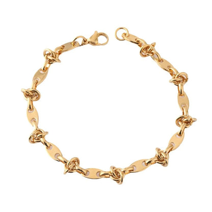 Casual Simple Style Solid Color Titanium Steel 18K Gold Plated Bracelets In Bulk