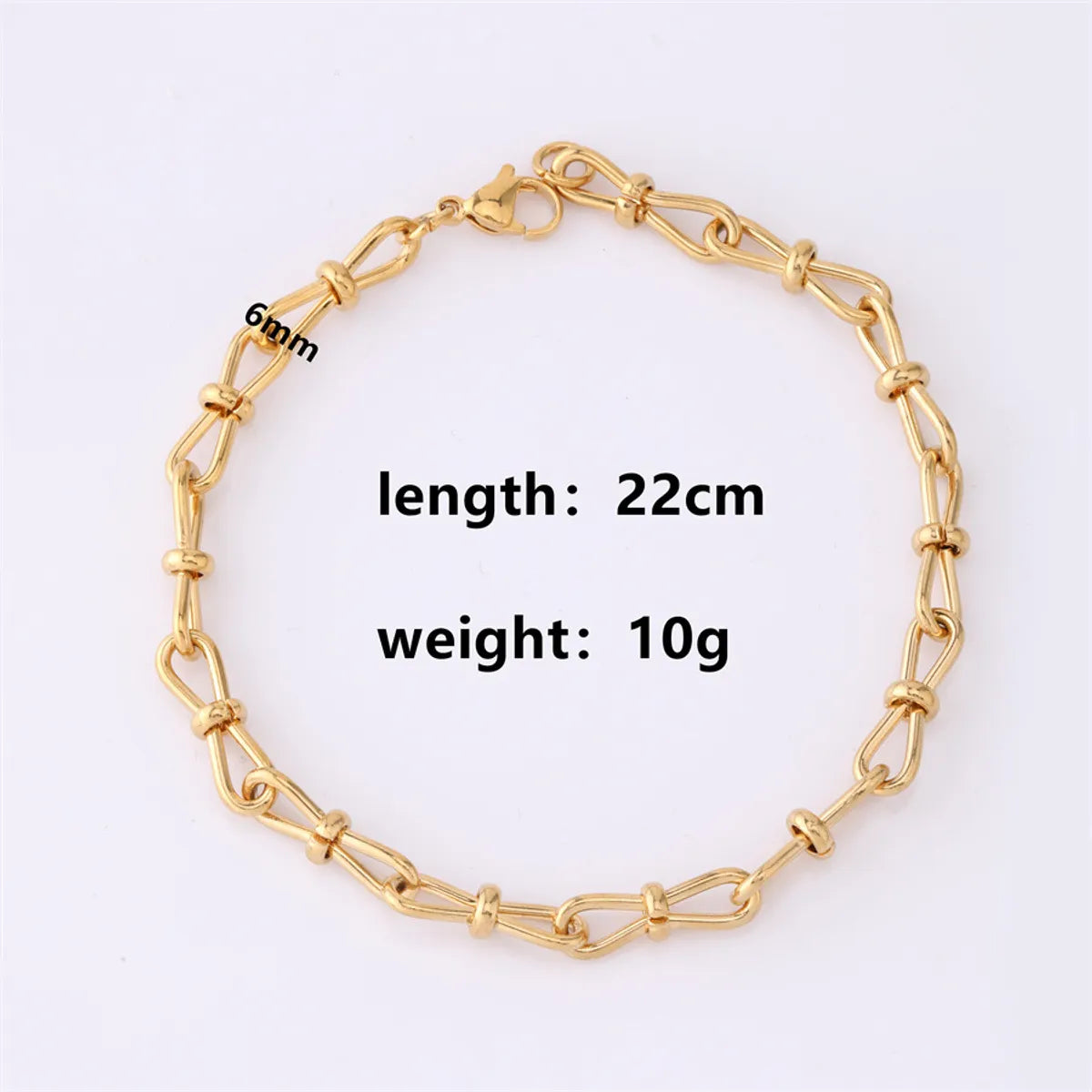 Casual Simple Style Solid Color Titanium Steel 18K Gold Plated Bracelets In Bulk