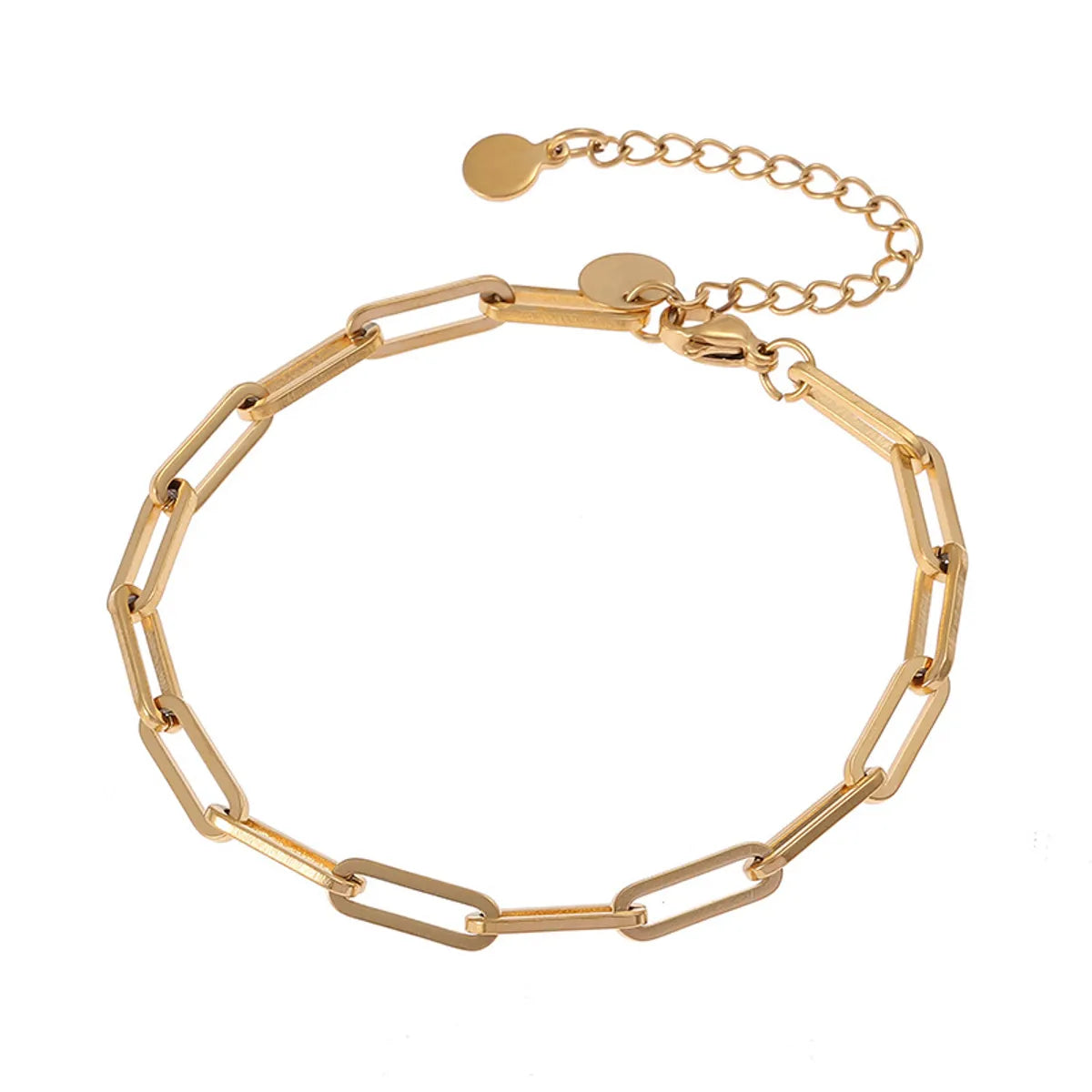 Casual Simple Style Solid Color Titanium Steel 18K Gold Plated Bracelets In Bulk