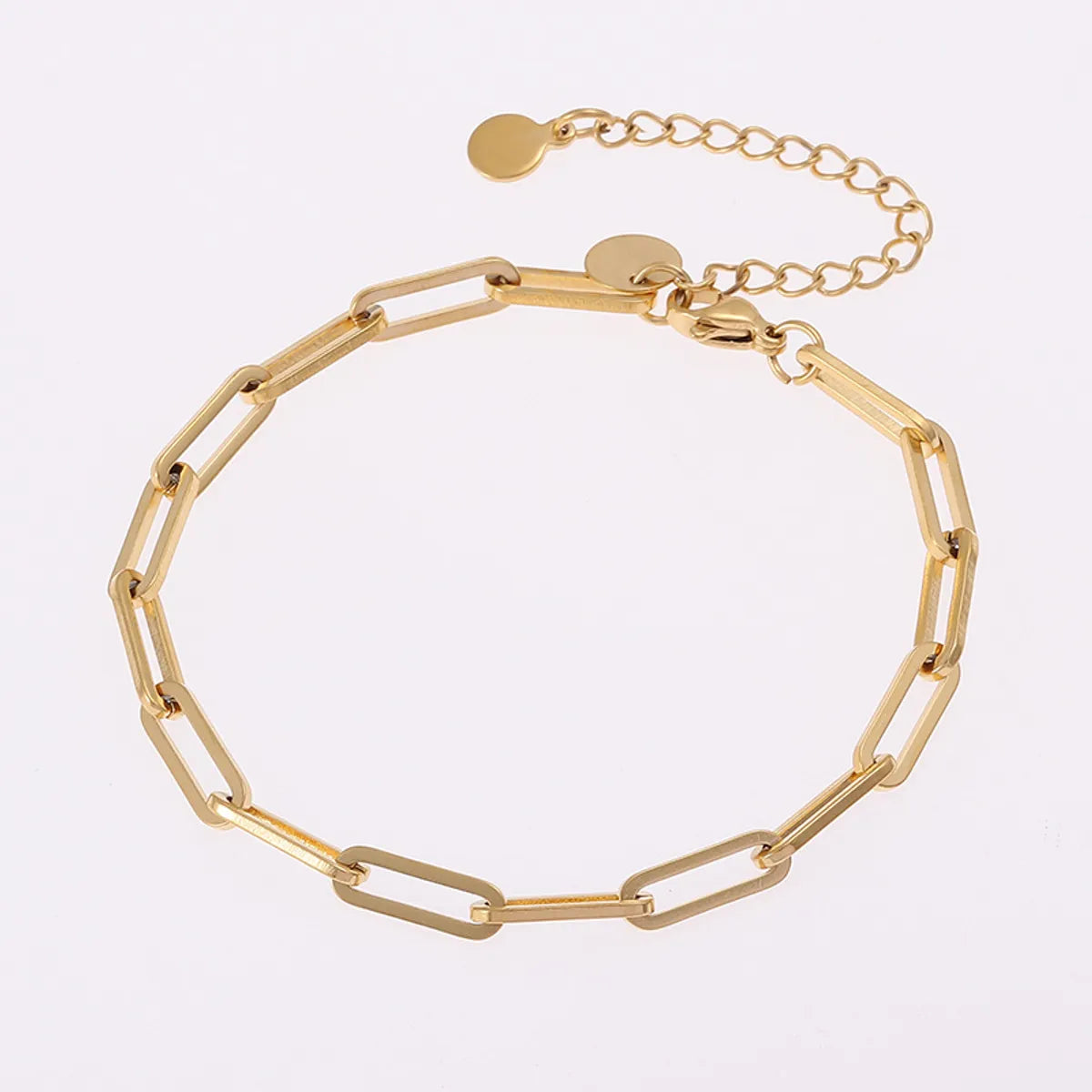 Casual Simple Style Solid Color Titanium Steel 18K Gold Plated Bracelets In Bulk