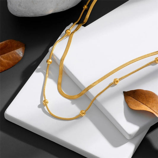 Casual Simple Style Solid Color Titanium Steel 18k Gold Plated Jewelry Set