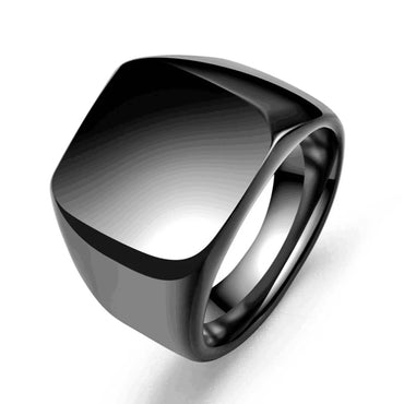 Casual Simple Style Solid Color Titanium Steel Polishing Men'S Rings