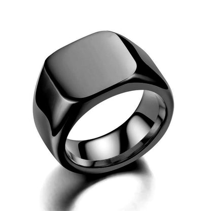 Casual Simple Style Solid Color Titanium Steel Polishing Men'S Rings