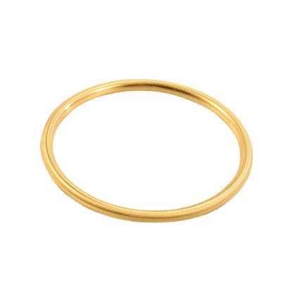 Casual Simple Style Solid Color Titanium Steel 18K Gold Plated Bangle In Bulk