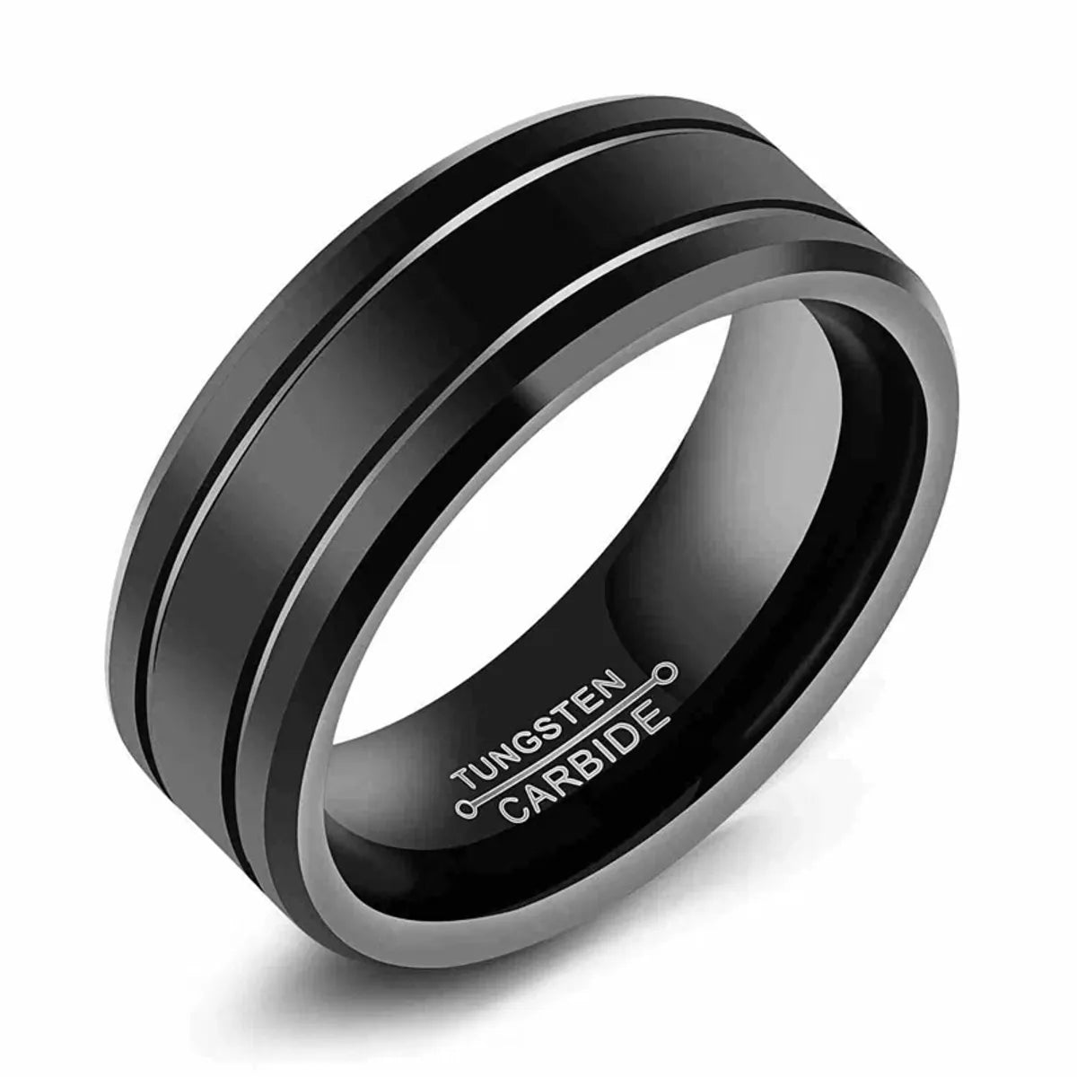 Casual Simple Style Solid Color Titanium Steel Polishing Plating Carving Men'S Rings