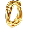 Wholesale Jewelry Casual Simple Style Solid Color Titanium Steel 18K Gold Plated Polishing Plating Rings