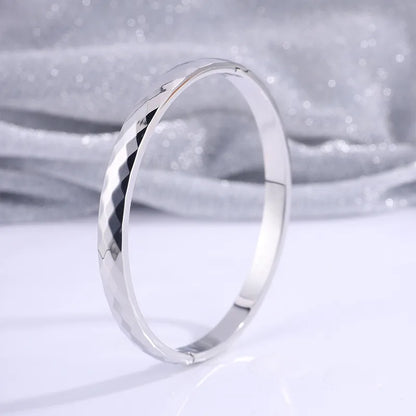 Casual Simple Style Solid Color Titanium Steel Wholesale Bangle