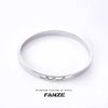 Casual Simple Style Solid Color Titanium Steel Zircon Bangle In Bulk
