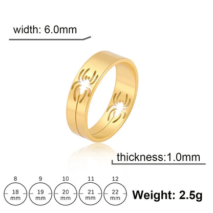 Casual Simple Style Spider Stainless Steel Plating Unisex Rings