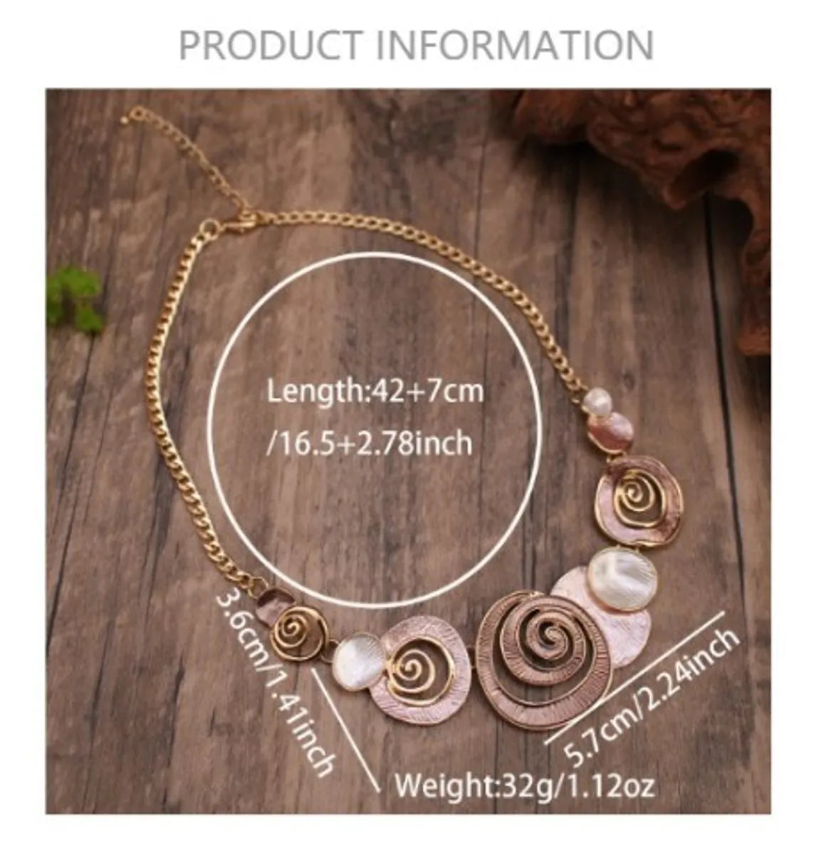 Casual Simple Style Spiral Alloy Zinc Alloy Wholesale Necklace