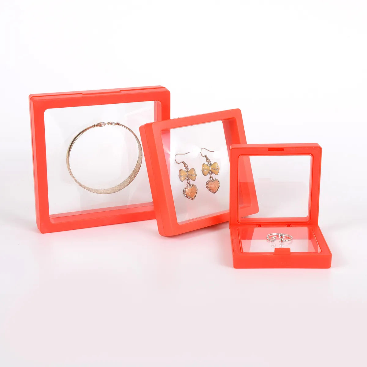 Casual Simple Style Square Tpu Plastic Jewelry Boxes