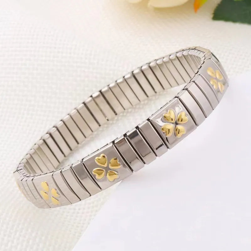 Casual Simple Style Star Heart Shape Solid Color 304 Stainless Steel Bangle In Bulk