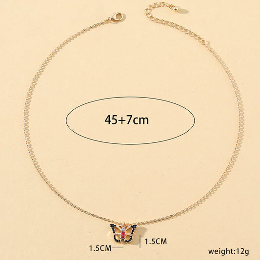 Casual Simple Style Streetwear Butterfly Alloy Wholesale Pendant Necklace