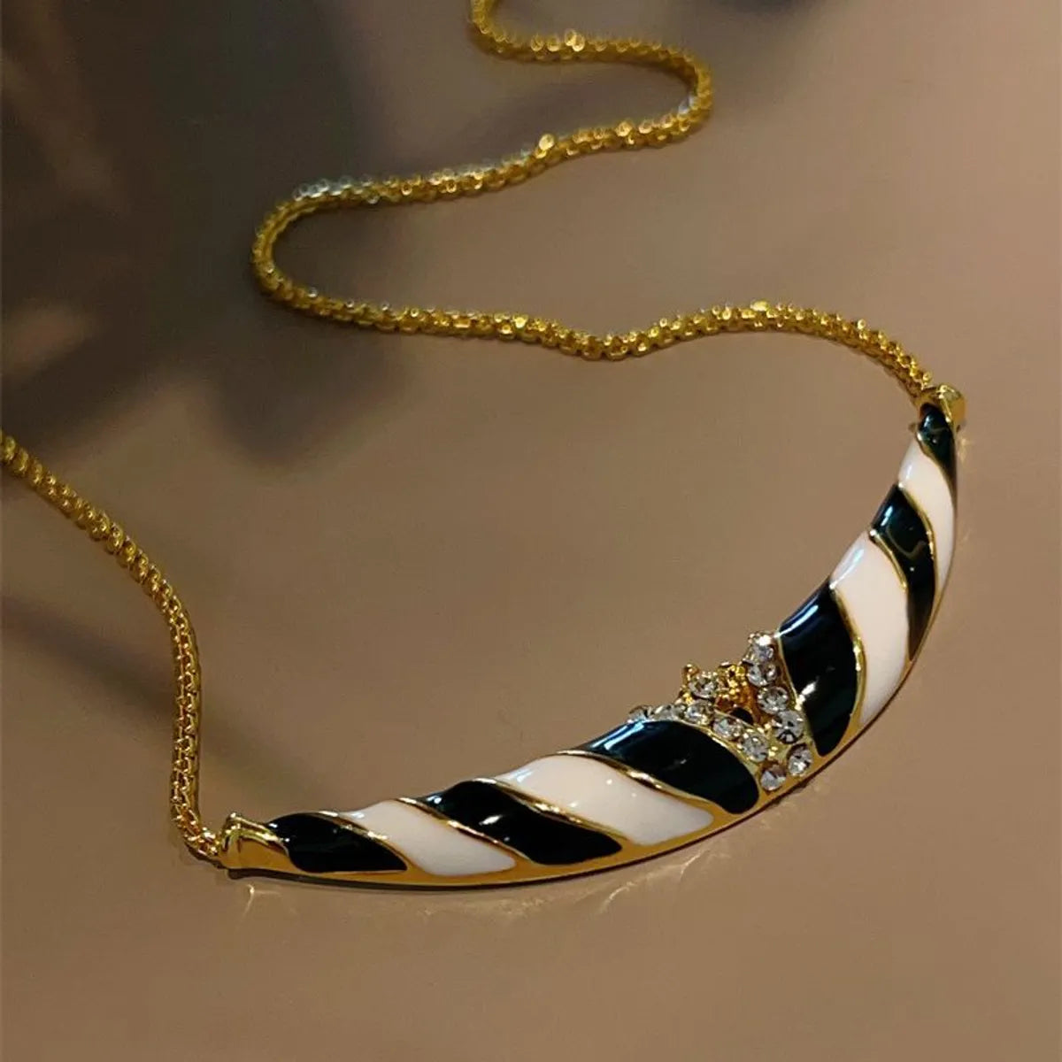 Casual Simple Style Stripe Copper Plating Inlay Zircon 18k Gold Plated Earrings Necklace