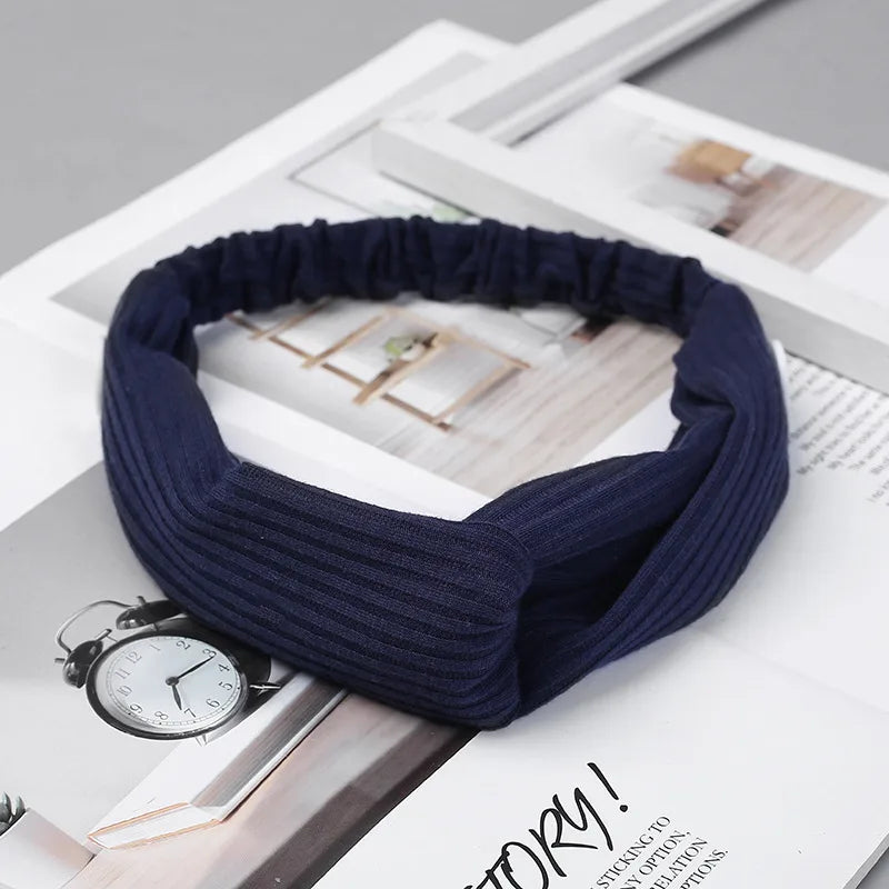 Casual Simple Style Stripe Solid Color Cloth Stripe Hair Band