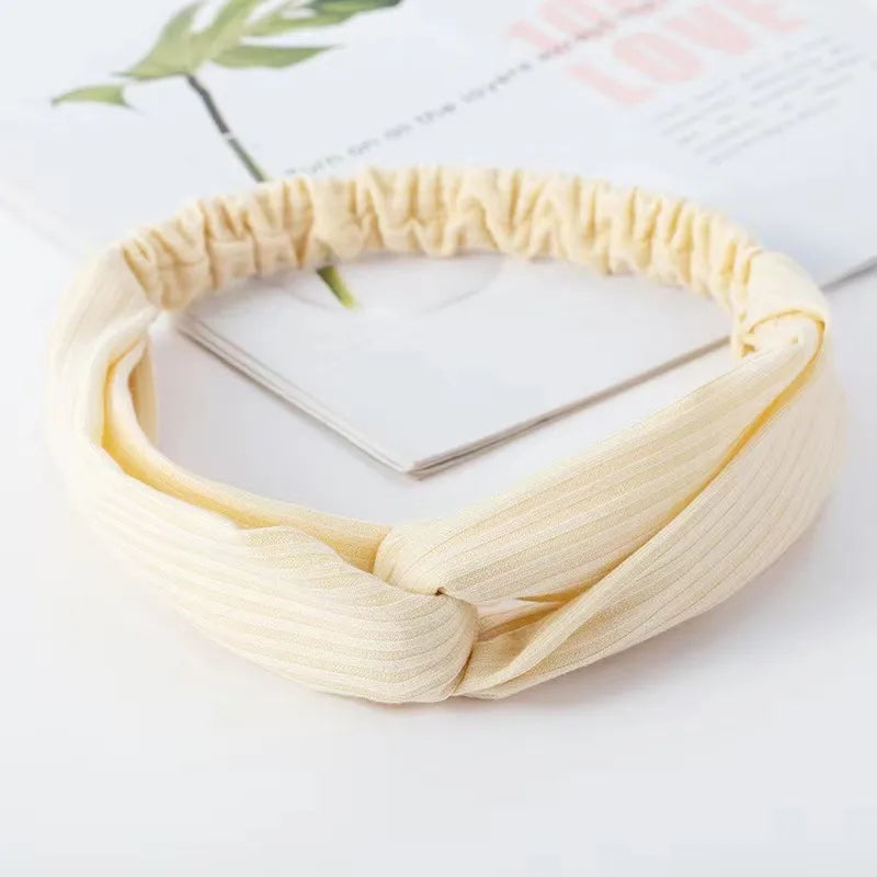 Casual Simple Style Stripe Solid Color Cloth Stripe Hair Band