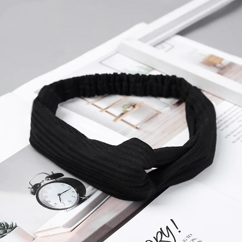 Casual Simple Style Stripe Solid Color Cloth Stripe Hair Band