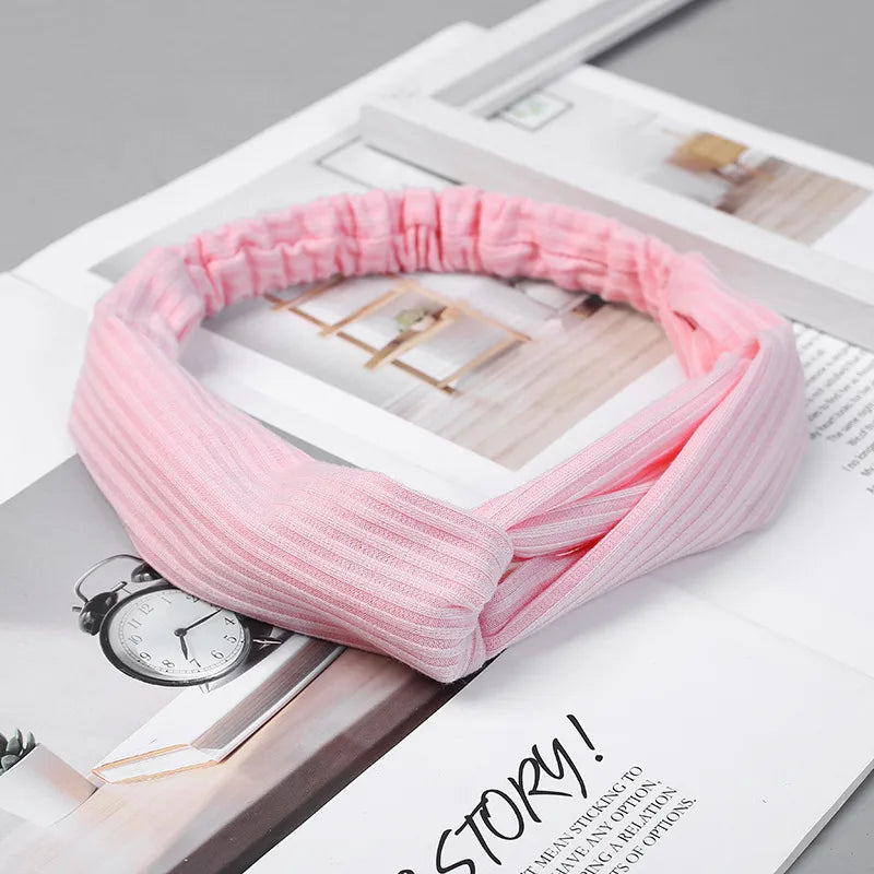 Casual Simple Style Stripe Solid Color Cloth Stripe Hair Band