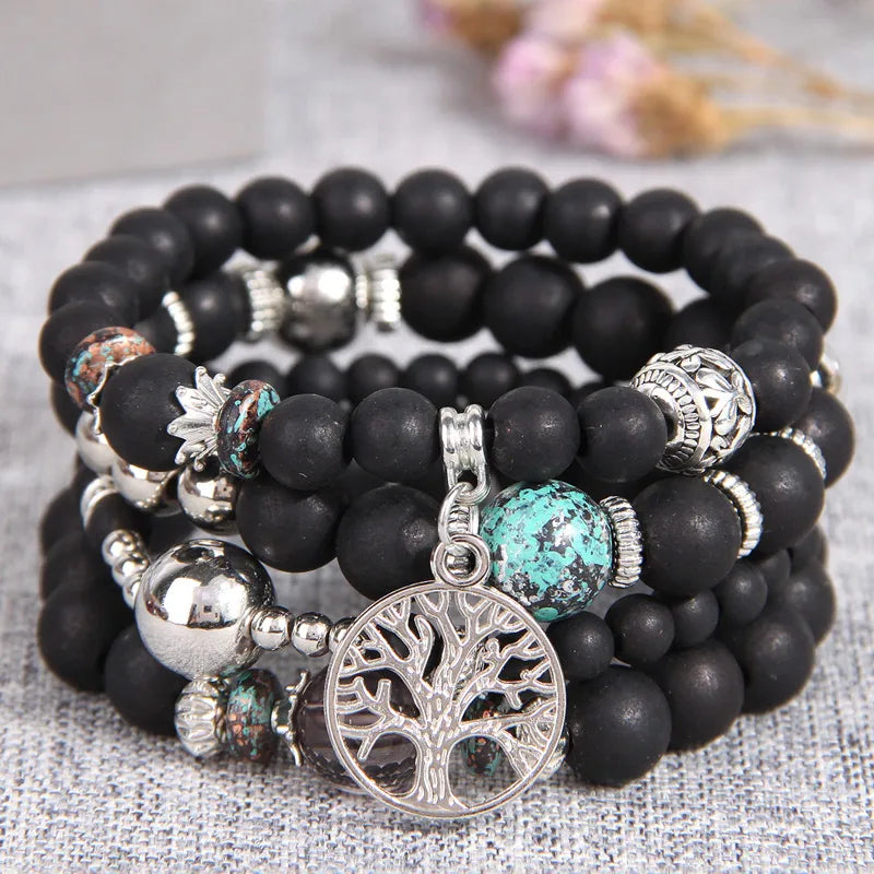 Casual Simple Style Tree Alloy Beaded Hollow Out Women'S Bracelets